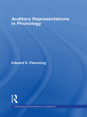 cover image of Auditory Representations in Phonology